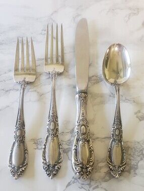 Vintage Towle Sterling Flatware, "King Richard", Four 4pc Place Settings, 16pcs